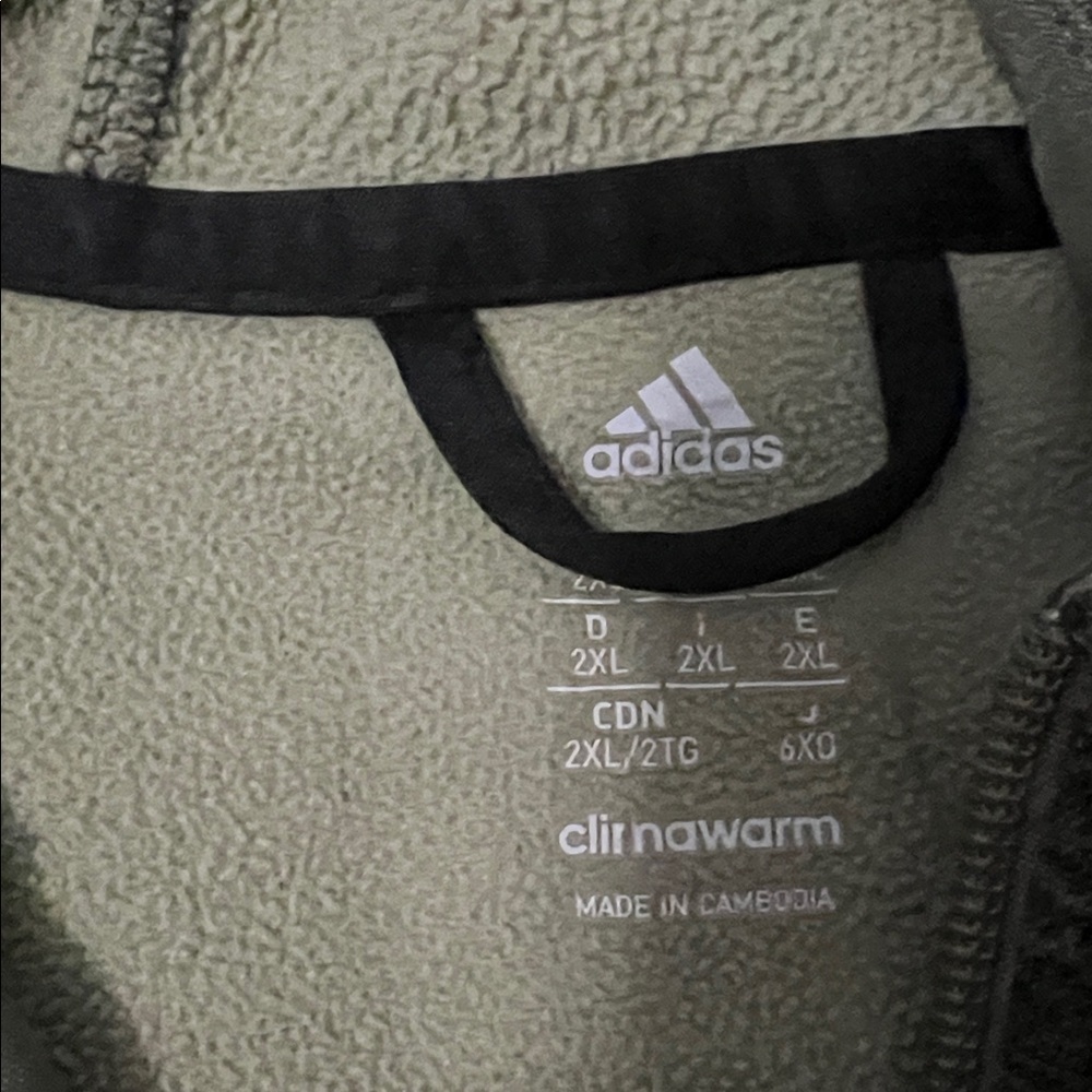Adidas Dark Green Full-Zip Hoodie - Picture 4 of 4